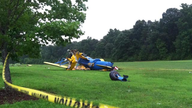 Vintage Biplane Crash, Woodruff